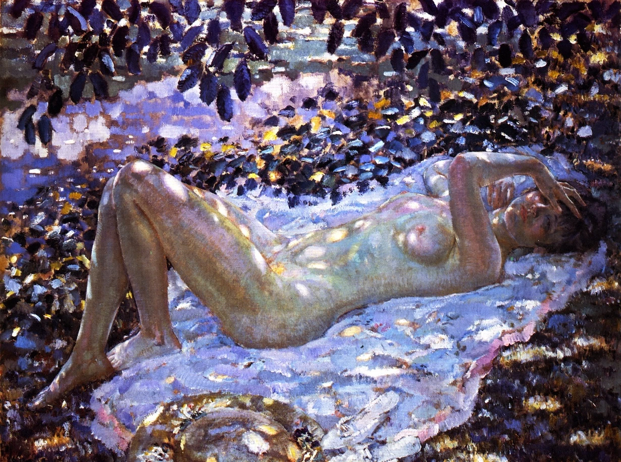 Nudo alla luce del sole screziato